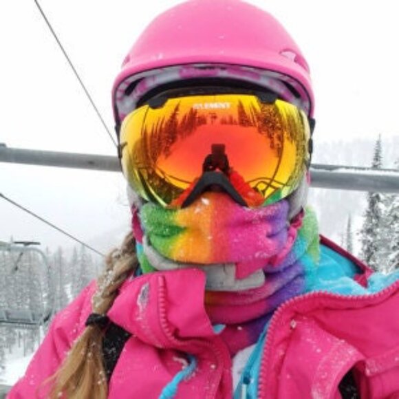 Red Buffalo Check Fleece Neck Warmer: Versatile Winter Gaiter - Picture 8 of 10